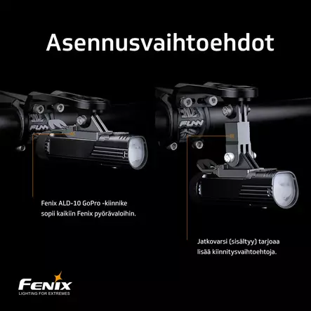 Fenix ALD-10 cykelfäste med GoPro-fäste - Cykelbelysning tillbehör - 8020107911 - 1