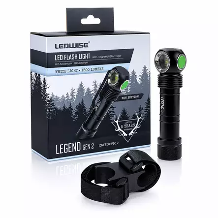 Ledwise Legend Gen2 vit cykelset - Cykellampor fram - 8020107401 - 2