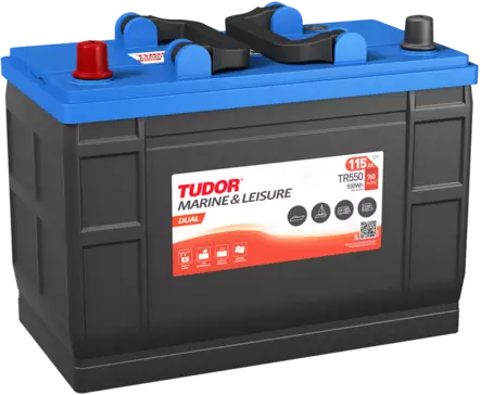 Startbatteri TR550 Tudor Dual Fritid/Marin 12V 115Ah - Bilbatterier - 8020108661 - 1