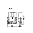 Euro-kontakt 16mm²/80A, hona - Truckkontakt - 3050120791 - 2