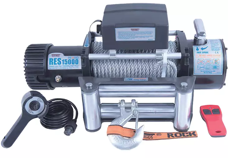 Rock, 24V elektrisk vinsch 6800kg - Vinschar 24V - 8020105071 - 1