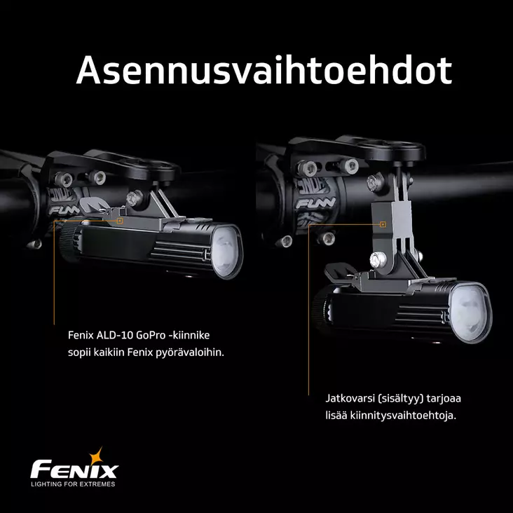 Fenix ALD-10 cykelfäste med GoPro-fäste - Cykelbelysning tillbehör - 8020107911 - 1