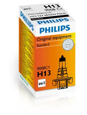 H13 halogen-Lampa 60/55W 12V, Philips - H8, H9, H10, H11, H13, H15 - 4060101661 - 1