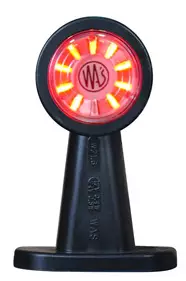 LED-markeringsljus med gummi stjälk, rak, klar/röd - Led-positionsljus med gummiarm - 4040110051 - 1