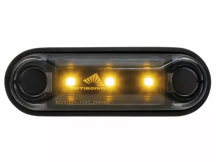 Optibeam Dark Phantom markeringsljus gul 0,5 m ADR - Blixtljus - 8020120971 - 1