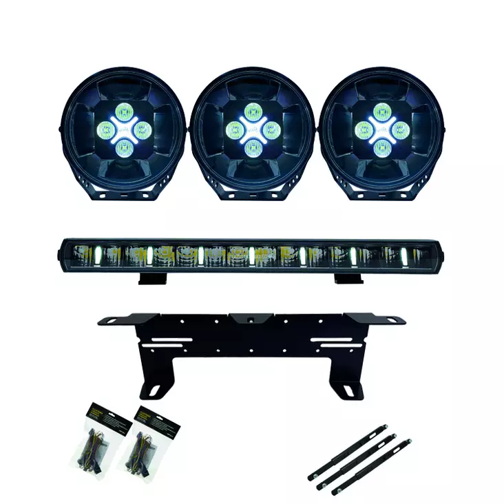 Optibeam Se7en x3 + Super Captain One 600 RALLYKIT - LED-extraljus - 8020108951 - 1
