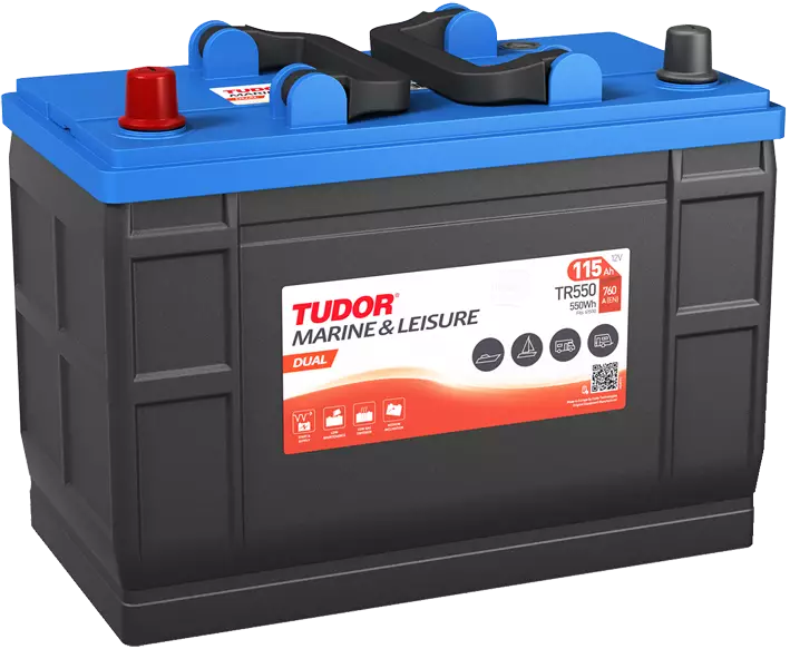 Startbatteri TR550 Tudor Dual Fritid/Marin 12V 115Ah - Bilbatterier - 8020108661 - 1