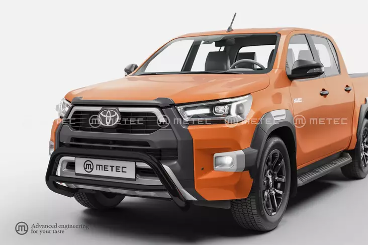 Toyota Hilux 21- Låg ECE Fronbåge Svart - Frontbåge till transportbil - 8020104051 - 1