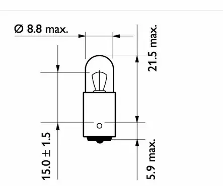 BA9s 4W MasterDuty-Lampa, Philips 24V - H2, R2, LUCAS ym. speciallampor - 4060103512 - 2