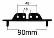 Fäste för markeringsljus, 90mm skruv distans - LED-positionsljus - 4040110032 - 3