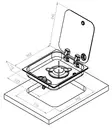 Gasspis – 1 brännare med glaslock - Spisar - 8020112392 - 2