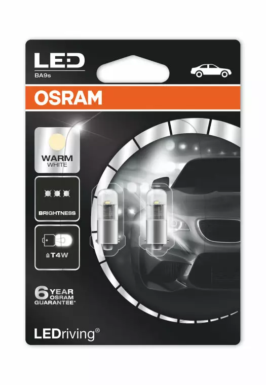 BA9s T4W LED-polttimopari, OSRAM - Ba9s LED-lampor - 4050210912 - 1