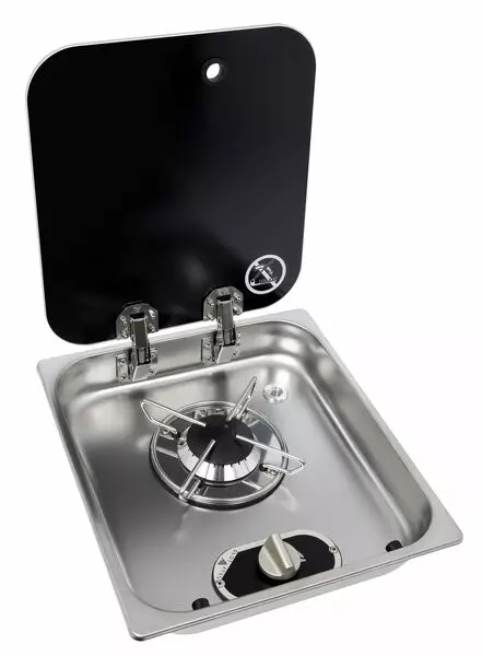 Gasspis – 1 brännare med glaslock - Spisar - 8020112392 - 1