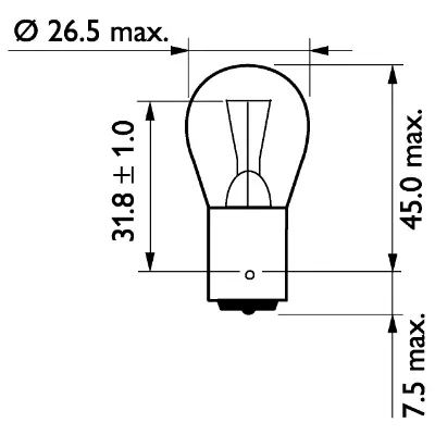 Philips BA15s 21W Lampa MasterDuty - Ba15s lampor - 4060102013 - 1