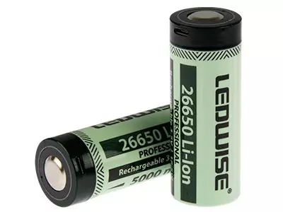 LEDWISE batteri 2x 26650 5000mAh - 26650 batterier - 8020105463 - 1