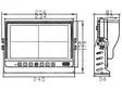 9" Display for reversing camera- and brake light camera kits, NSD - Backkamera monitorer - 8020110063 - 2