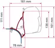 Fiamma markisadapter F45 VW T5/T6 sleeper roof - Tältillbehör - 8020112413 - 1