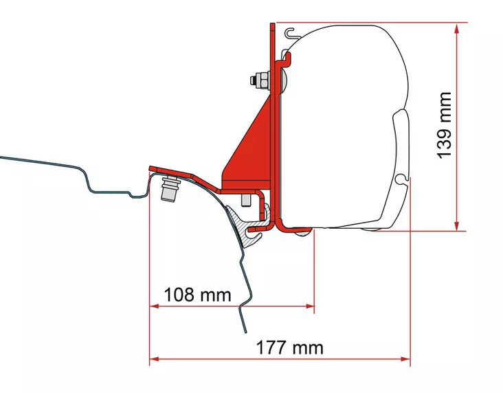 Fiamma markisadapter F45 VW T5/T6 - Tältillbehör - 8020112293 - 1