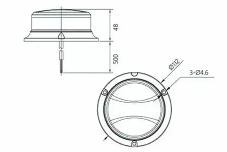 LED-blinkljus R65 Mini låg - LED-rotorljus - 8020101864 - 2