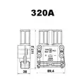 Euro-kontakt 50mm²/320A, hane - Truckkontakt - 3050120794 - 2