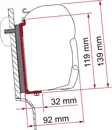 Fiamma markisadapter F45 Westfalia high roofs - Tältillbehör - 8020112384 - 1