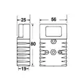 Gaffeltruckplugg 70mm²/350A - Truckkontakt - 3050120804 - 2