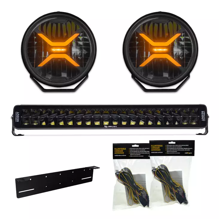 LuminaLights 2x Rebellion 9" 1 st Scout MAx dual 600 Extraljuspaket - Extraljuspaket - 8020108164 - 2