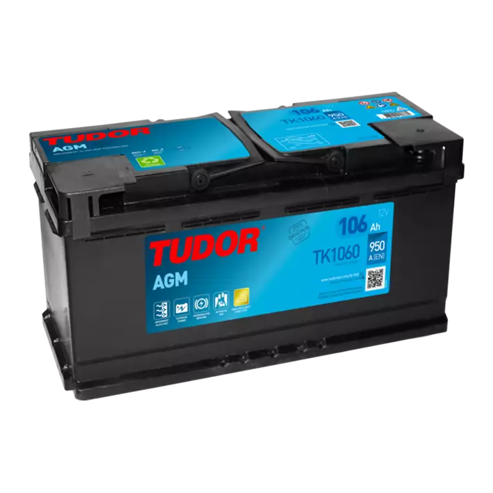 Startbatteri TK1060 TUDOR 106Ah AGM - AGM batterier - 8020108614 - 1
