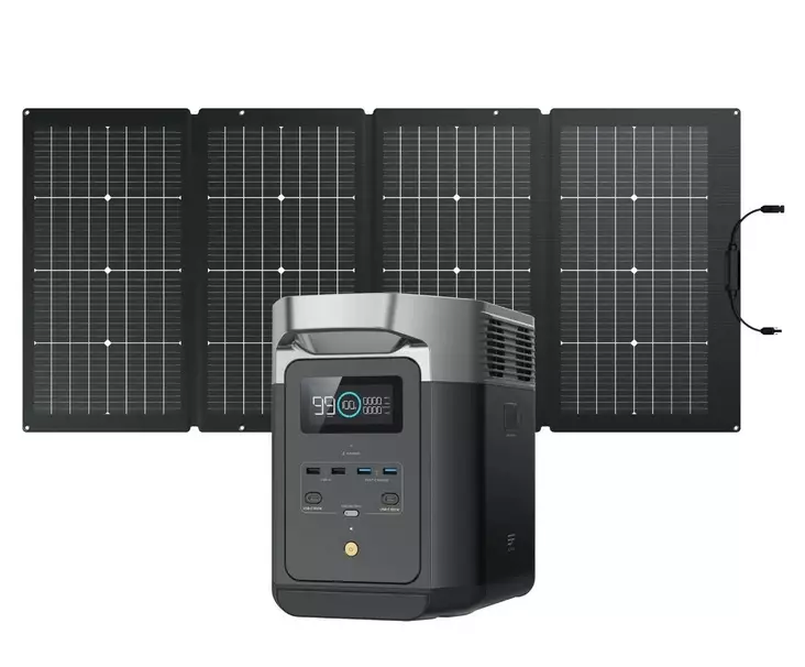 EcoFlow DELTA 2 + 1x 220W PSP - Powerstation med solpaneler - 8020107584 - 1