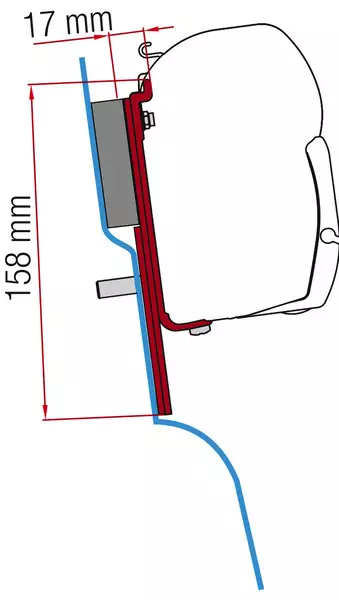 Fiamma markisadapter F45 Ford Custom Nugget - Tältillbehör - 8020112554 - 1