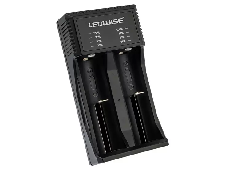 Ledwise Batteriladdare, 2-fack - Laddare för 18650 batterier - 8020108284 - 1