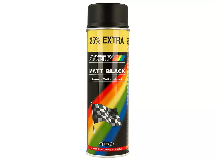 Motip Rally Matt Svart 500Ml - Färger och Lacker - 8020109664 - 1