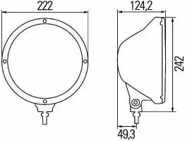 Hella 3003 extraljus kromsarg, blå glas - Halogen-extraljus - 3030210015 - 2