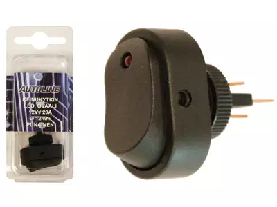 Gungströmbrytare on-off med LED-markeringsljus - Strömbrytare - 3050120675 - 1
