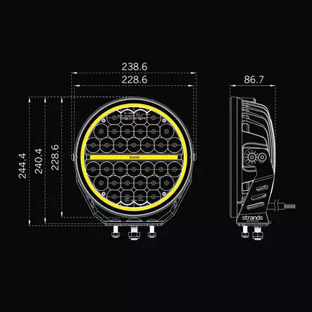 Strands Siberia XP 9'' LED extraljus - LED-extraljus - 8020110535 - 2