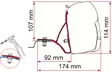 Fiamma markisadapter F45 Renault/Opel/Fiat >2015 - Tältillbehör - 8020112405 - 1