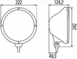 Hella 3003 extraljus kromsarg, blå glas - Halogen-extraljus - 3030210015 - 2
