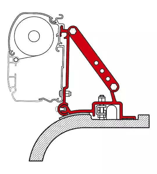 Fiamma markisadapter F45 Ducato/Boxer/Jumper 94-06 - Tältillbehör - 8020112535 - 1