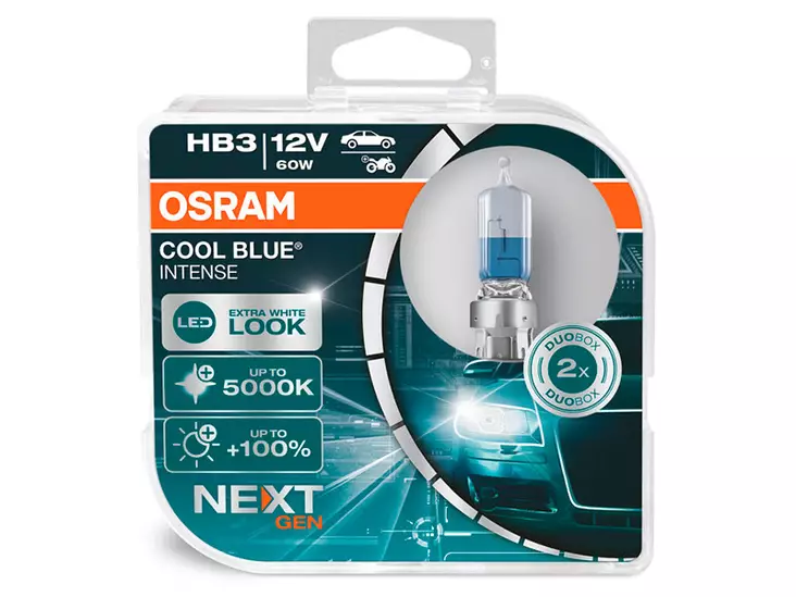 HB3 Osram Cool Blue Intense Halogen glödlampa par - HB1, HB3, HB4, HB5 - 8020105085 - 1
