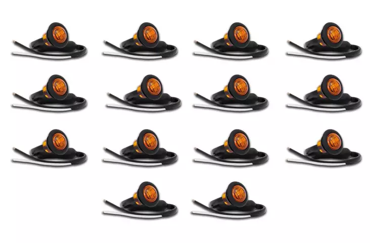 Tillvalspaket till Sidorör | 14st infällda LED-dioder Orange - LED-positionsljus - 7010010045 - 1