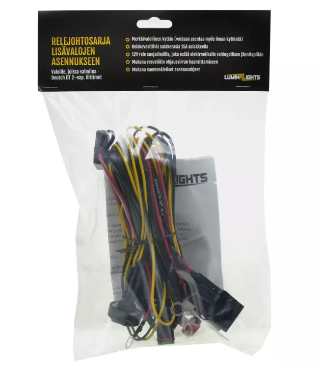 Kabelsats DT-2 för 3st extraljus - Reläsats & Kabelsats - 8020100665 - 1