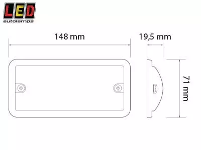 LED innerljus 24V, LED Autolamps - Innebelysning - 8020100456 - 2