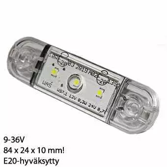 LED-markeringsljus Slim 3LED, 12-24V, WAS - LED-positionsljus - 4040110126 - 1