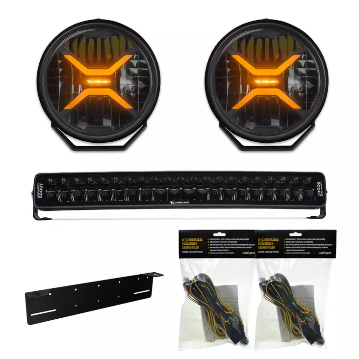 LuminaLights 2x Rebellion 9" 1 st Scout Dual 600 Extraljuspaket - Extraljuspaket - 8020108156 - 1