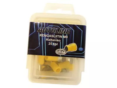 Ringstift, 8,4mm hål, gul. 25st - Ringkabelskor - 3050120366 - 1