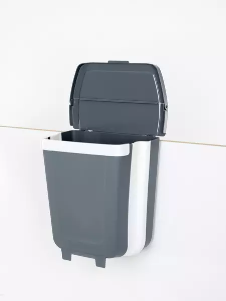Soptunna Hopfällbar hängande med lock, 8 liter - Köktillbehör - 8020112186 - 1
