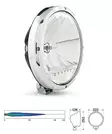 Hella 3003 extraljus med LED-positionljus, Krom ram, Ref.25 - Halogen-extraljus - 3030210007 - 2