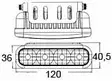 LED-varselljus serie, 4LED, 12-24V - DRL varselljus - 3040120007 - 2