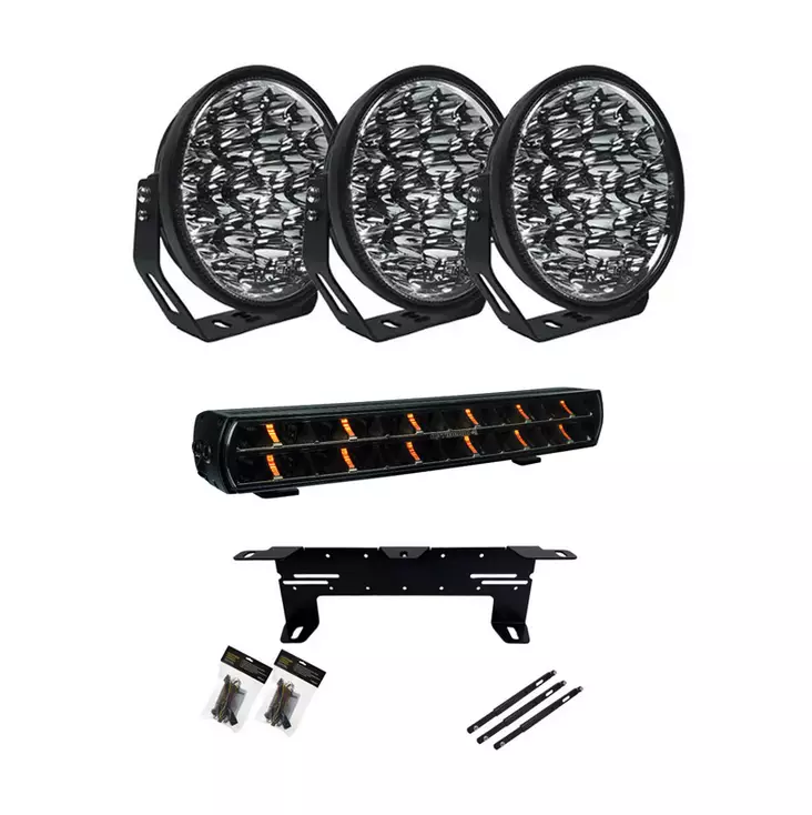 Extraljuspaket W9 DARK EDITION 3-Pack Optibeam Edition - LED-ramper - 8020120197 - 1