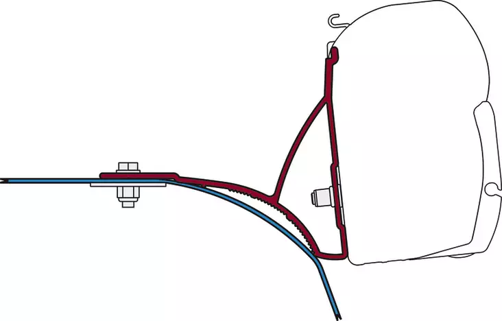 Fiamma markisadapter F45 Ducato/Boxer/Jumper >7/06 - Tältillbehör - 8020112357 - 1